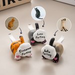 Colilla de Gato Personalizada Clip Difusor de Aire para Coche con Nombre Dibujado a Mano Accesorios de Coche Regalo para los Amantes de los Gatos