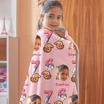 Personalised Six Seven 67 Meme Basketball Soccer Face Photo Soft Throw Blanket with Name Home Decor Birthday Gift for Friend Teenager