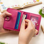 Portafoglio personalizzato in pelle PU con nome e orecchie di coniglio pasquale, regalo di Pasqua per ragazze
