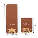Marque-page Magnétique en Cuir PU Personnalisé avec Nom et Motif d'Animal de Compagnie Cadeau Anniversaire pour Amoureux de Lecture