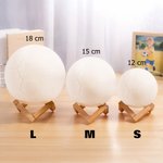 Veilleuse de Football à Impression 3D Personnalisée avec Nom Accessoire avec Socle en Bois Cadeau d'Anniversaire pour Amateur de Sport