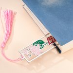 Gepersonaliseerde Geboortebloem Multicolor Bladwijzer met Naam en Kwastje Verjaardag Kerstcadeau voor Boekenliefhebbers Boekenwurmen