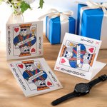 Personalised Poker Crown Sunglasses Beer Greeting Card with Name Birthday Gift for Men Friends