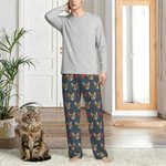 Personalisierte 1-4 Haustier Gesicht Fotos Multicolor Kind Frau Mann Pyjama Hose mit Kordelzug täglich tragen Geburtstagsgeschenk für Tierliebhaber Besitzer