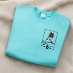 Personalized Embroidered Music Player Photo Design Soft T-shirt Sweatshirt Hoodie with Song and Singer Name Birthday Gift for Family Friends