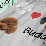 Personlig 1-4 Pet Face Photos Paw Print Multicolor Kid Woman Man Pyjamasbukser med snor Daglig bruk Bursdagsgave til kjæledyrelskere