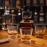 Personalized Initial Whiskey Decanter with Engraved Name Birthday Anniversary Gift for Liquor Lovers