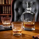 Personlig lastbil med graverat namn Whiskey-karaff Bartillbehör Födelsedagspresent för män Whiskey-älskare