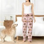 Personalisierte 1-4 Haustier Gesicht Fotos Multicolor Kind Frau Mann Pyjama Hose mit Kordelzug täglich tragen Geburtstagsgeschenk für Tierliebhaber Besitzer