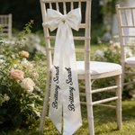 Ruban de chaise de mariage personnalisé avec noms Cadeau de mariage pour les jeunes mariés