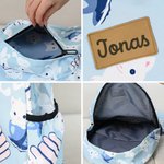 Personalized Cute Animal Adjustable Backpack Lunch Bag Pencil Case Set with Name Back to School Birthday Gift for Kids