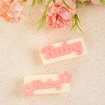 Personalised Flower Square Multicolour Shoes Charm with Name Shoes Decoration Daily Wear Birthday Gift for Friends Family