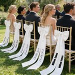Ruban de chaise de mariage personnalisé avec noms Cadeau de mariage pour les jeunes mariés