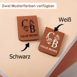 Personalisiertes florales Monogramm magnetisches Lesezeichen aus PU-Leder mit Initiale und Namen Lesezubehör Geburtstag Geschenk für Bücherliebhaber