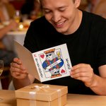Personalised Poker Crown Sunglasses Beer Greeting Card with Name Birthday Gift for Men Friends