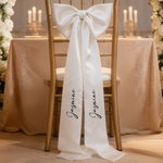 Ruban de chaise de mariage personnalisé avec noms Cadeau de mariage pour les jeunes mariés