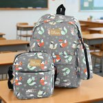 Personalized Cute Animal Adjustable Backpack Lunch Bag Pencil Case Set with Name Back to School Birthday Gift for Kids