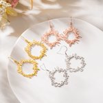 Personalized Family Name Hoop Earrings Dainty Jewelry Birthday Anniversary Gift for Women