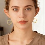 Personalized Family Name Hoop Earrings Dainty Jewelry Birthday Anniversary Gift for Women