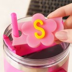 Personalised Flower Multicolour Lid Topper for 30 oz 40 oz Tumbler with Name Daily Use Birthday Gift for Women