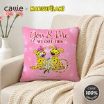 Personalised You & Me Long-Tailed Marsupilami Pillow Cover with Name Anniversary Valentine's Day Gift for Couple Husband Wife | Callie × Marsupilami®