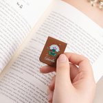 Personalizado Folk Art Flor PU Cuero Marcapáginas Clip con Nombre Lectura Cumpleaños Regalo para los amantes de los libros Ratones de biblioteca