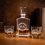 Personalised Racing Car Theme Whiskey Decanter and 2 Glasses Set with Engraved Text Birthday Anniversary Gift for Men Whiskey Lovers Racing Drivers
