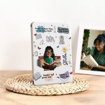 Personalized Birth Flower Cartoon Reading Girl Kindle Case with Name and Bookish Quote Birthday Gift for Book Lovers Bookworms
