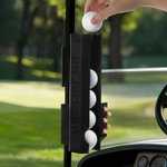 Personalized 3D Printed Multicolour Name Design Twist Lock Golf Ball & Tee Holder for Cart Rail Golf Accessory Birthday Gift for Golf Lovers