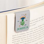 Personalizado Folk Art Flor PU Cuero Marcapáginas Clip con Nombre Lectura Cumpleaños Regalo para los amantes de los libros Ratones de biblioteca