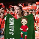 Manta suave personalizada multicolor con personaje animado de fútbol y nombre decoración del hogar regalo de cumpleaños para amantes del fútbol