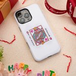 Personalized Queen Playing Card TPU Phone Case with Name for iPhone Daily Use Birthday Gift for Her