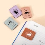 Segnalibro in pelle magnetico personalizzato con nome e gatto magico floreale regalo di compleanno per amanti dei libri e gatti