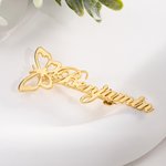 Gepersonaliseerde elegante vlinder broche speld met naam verloving bruiloft cadeau voor bruid bruidegom bruidsmeisjes roomsmen
