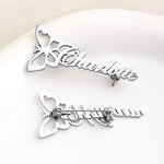 Gepersonaliseerde elegante vlinder broche speld met naam verloving bruiloft cadeau voor bruid bruidegom bruidsmeisjes roomsmen