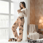 Personnalisé 1-4 Pet Face Photos Multicolore Heart Kid Woman Man Pajama Pants with Name and Drawstring Daily Wear Birthday Gift for Pet Lover Owner
