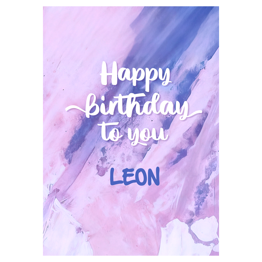 Pink Purple Splash and Drip Birthday Ecard