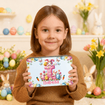 Gepersonaliseerde schattige Bunny paaseieren voedselkwaliteit metalen koekjes trommel opbergdoos met naam paasgeschenk voor familie kinderen