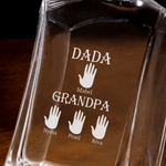 Personalized Father Palm Barware Decanter Wooden Box Set with Name Father's Day Gift for Bartenders Fathers