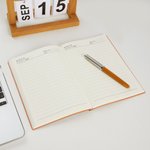Personalized New Chapter Birth Flower A5 Journal Notebook with Name Resignation Retirement Gift for Colleague