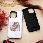 Personalized Queen Playing Card TPU Phone Case with Name for iPhone Daily Use Birthday Gift for Her