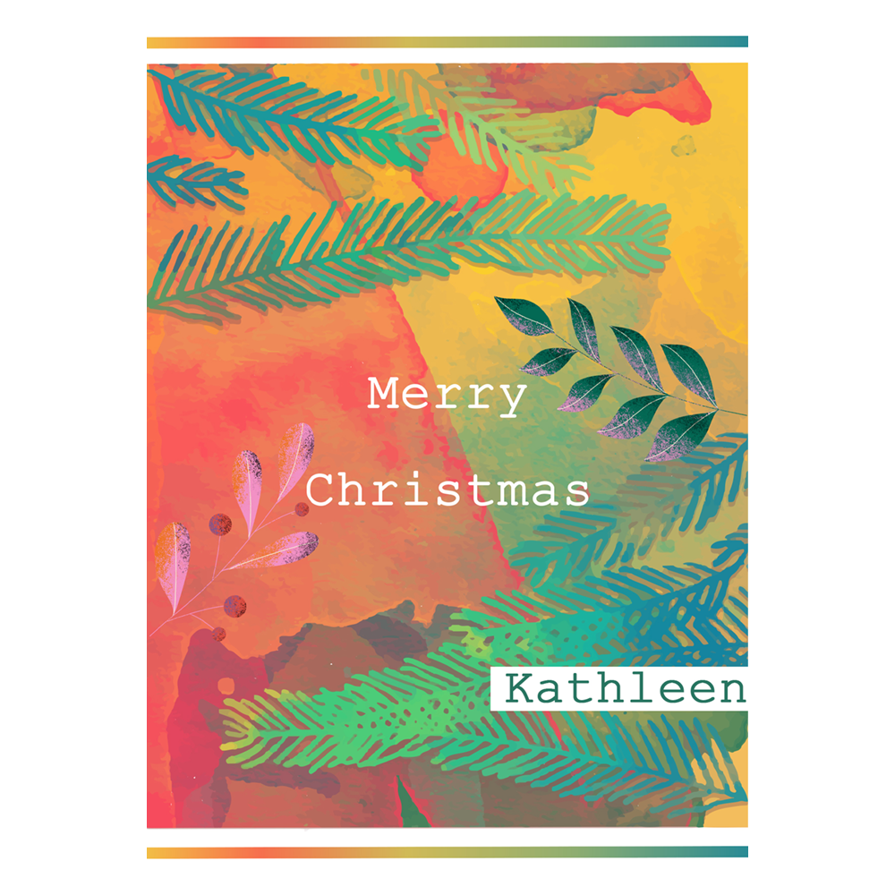 Color Wash Christmas Ecard