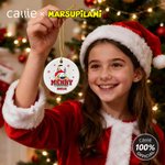 Personalised Long Tailed Marsupilami Merry Christmas Ceramic Ornament with Name Christmas Gift for Family Friend | Callie × Marsupilami®