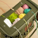 Borsa personalizzata con tasche per aghi e maniglia per filati ideale per lavoro a maglia e uncinetto regalo di compleanno per amanti dell'artigianato