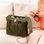 Borsa personalizzata con tasche per aghi e maniglia per filati ideale per lavoro a maglia e uncinetto regalo di compleanno per amanti dell'artigianato