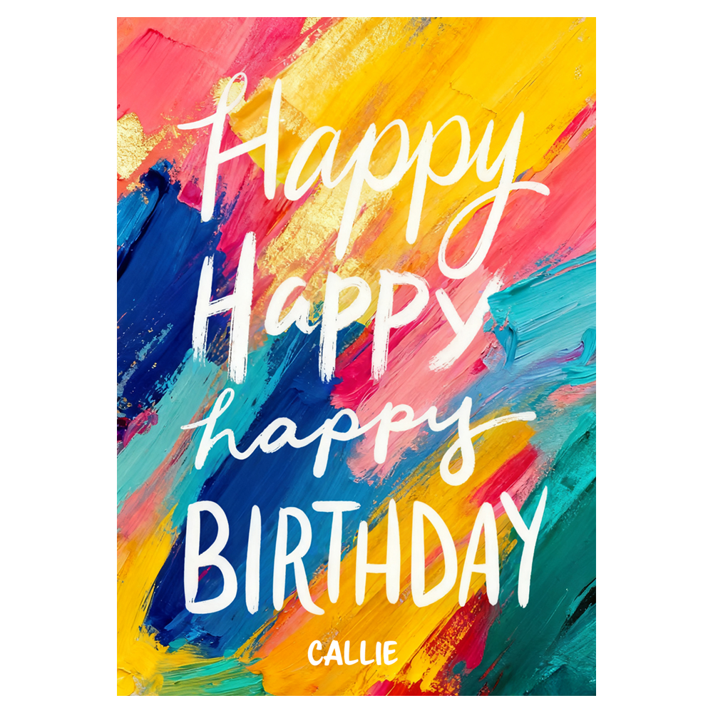 Happy Happy Happy Birthday Ecard