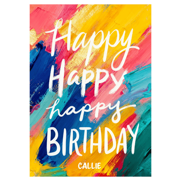 Happy Happy Happy Birthday Ecard