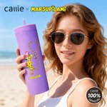 Personalisierte Long-Tailed Leopard Marsupilami 16 oz Skinny Tumbler mit Namen Geburtstag Geschenk für Freund Familie | Callie × Marsupilami®