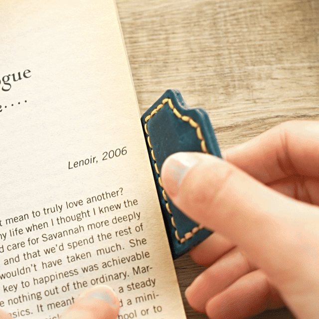 Marcapáginas magnético personalizado de cuero con nombre grabado y soporte para bolígrafo regalo de cumpleaños para amantes de la lectura
