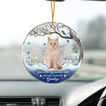 Henkilökohtainen Angel Wing Cloud Flower Akryyli Ornamentti valokuva ja teksti Home Tree Decor Memorial Sympathy Pet Loss Lahja lemmikin omistajalle